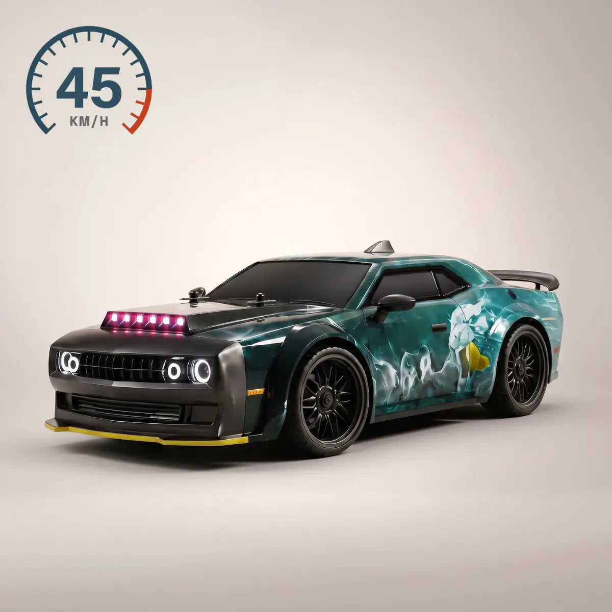 Driftauto 45 km/h - Zwei Reifensätze - 1:16